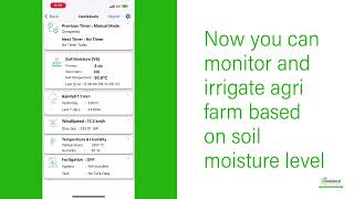 Wireless soil moisture sensor based irrigation, mobile application walk through by Mobitech wireless screenshot 5