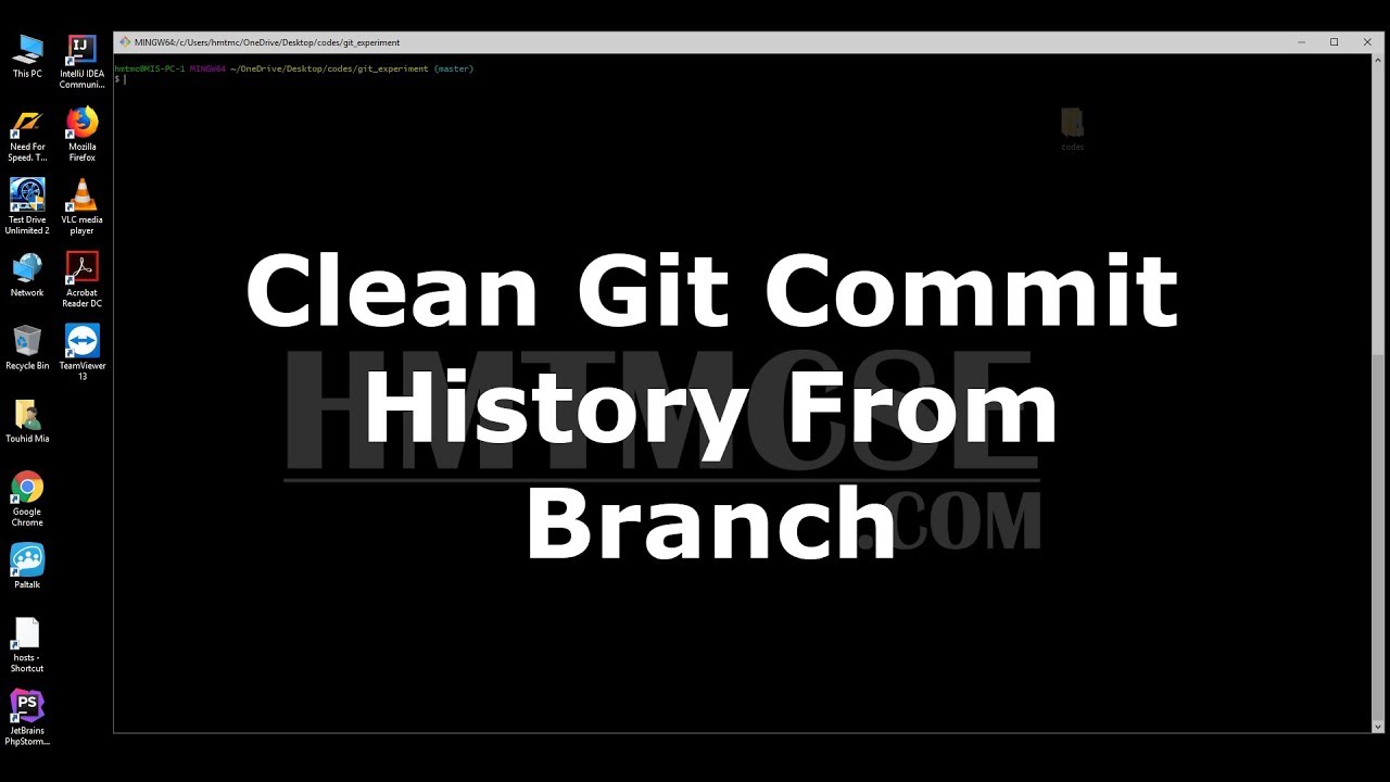 Clean Git Commit History From Branch