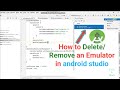 How to delete an emulator in android studio