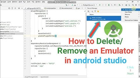 How to delete an emulator in android studio