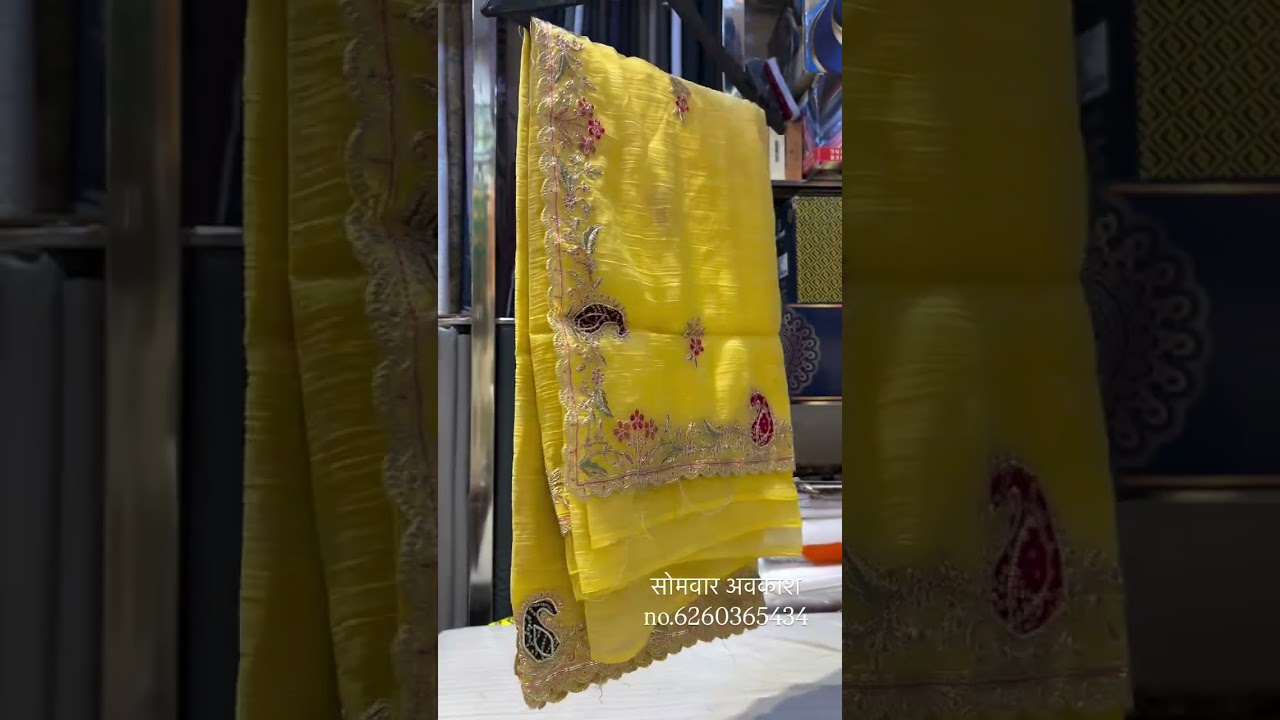 "Elegant Allure: Exquisite Paper Silk Sarees Collection at Parmar Cloth Centre" 