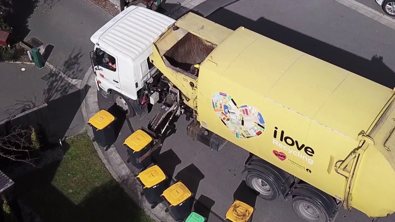 Rubbish Collection in Christchurch (Rubbish Trucks) YouTube
