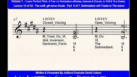Part 5b. LESSON 12 of 32, The sol#_g# minor scale. EAR TRAINING EXERCISES