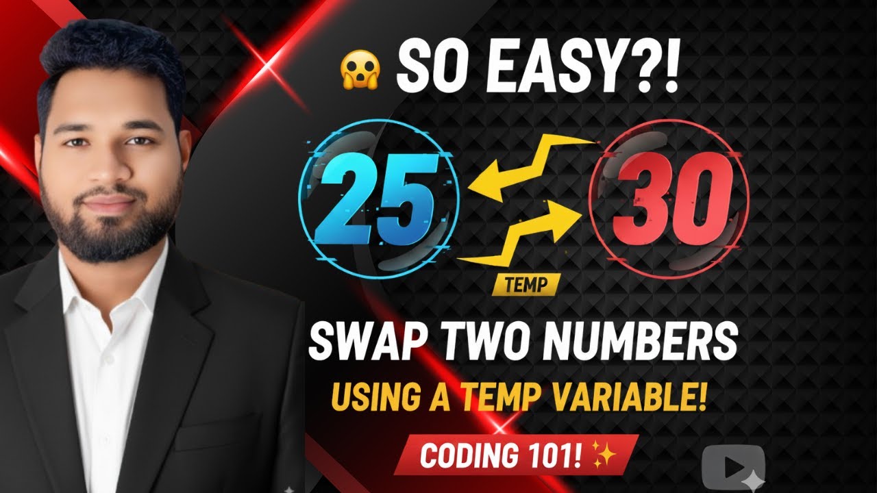 Q1:Swap Two Numbers Using Third Variable | Java Coding Interview ...