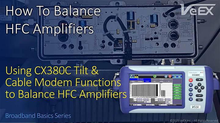 How to Balance HFC/DOCSIS Amplifiers with the CX380C - Guide