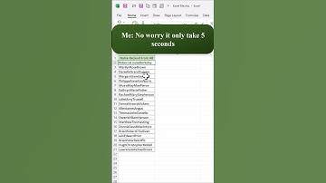 Thumbnail of Add Space between Names in Excel | Excel Tips and Tricks | #shorts