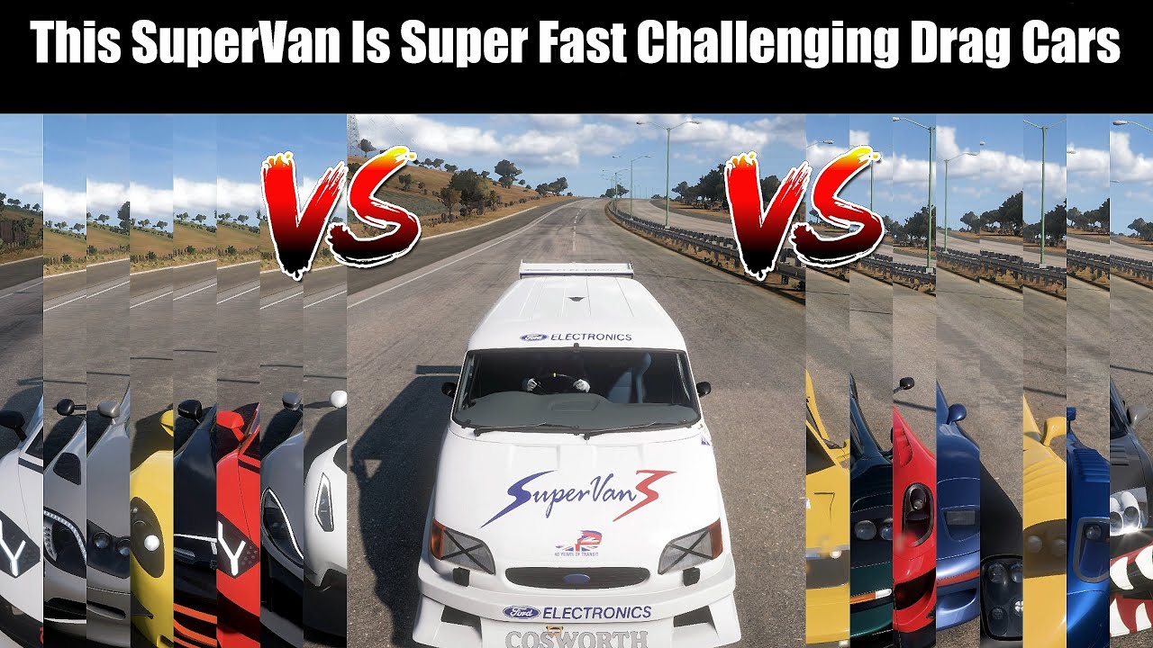 This Supervan Is Super Fast On 1/4 Mile || Ford Supervan 3 Vs Fastest Drag Cars || Forza Horizon 5