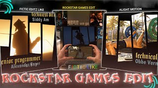 @fictic_editz Like Full Rockstar Games Edit🤯 in Alight Motion(+Preset) 