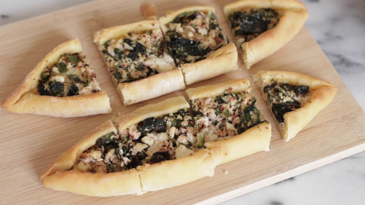 Ispanaklı Pide: Mancarlı Ispanaklı Pide: Mancarlı