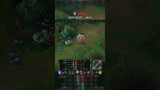 Jinx SOLO KILLS Milio | EUW Master Patch 26.18 #shorts @JinxChallengerReplays