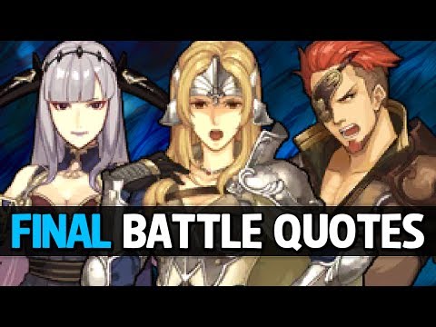 Fire Emblem Echoes: Shadows of Valentia - All Allies Final Battle Quotes (+DLC Units)