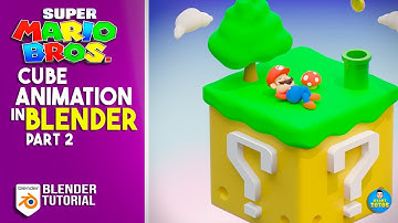 🍄Super Mario Bros 🍄cube animation in blender - second  part