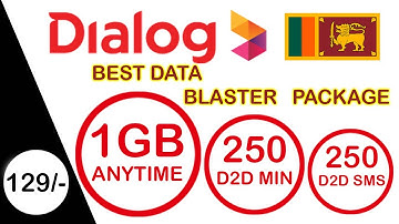Activate Dialog best data blaster package | 1GB Anytime | 250 D2D MIN | 250 D2D SMS | Techie Kokul