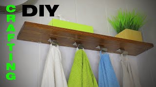 DIY. Простая полка для полотенец. Simple towel shelf.
