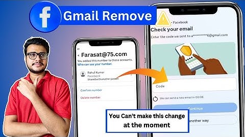 How To Remove Gmail from Facebook 2025 Check your email problem | Email remove problem in facebook
