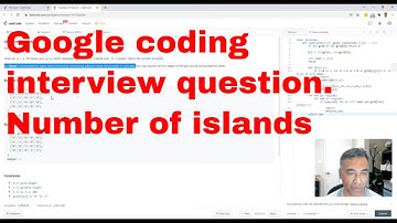 Number of islands.  FAANG coding interview questions