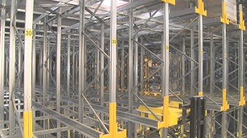 SSI Schäfer Orbiter systeem voor compacte opslag van pallets