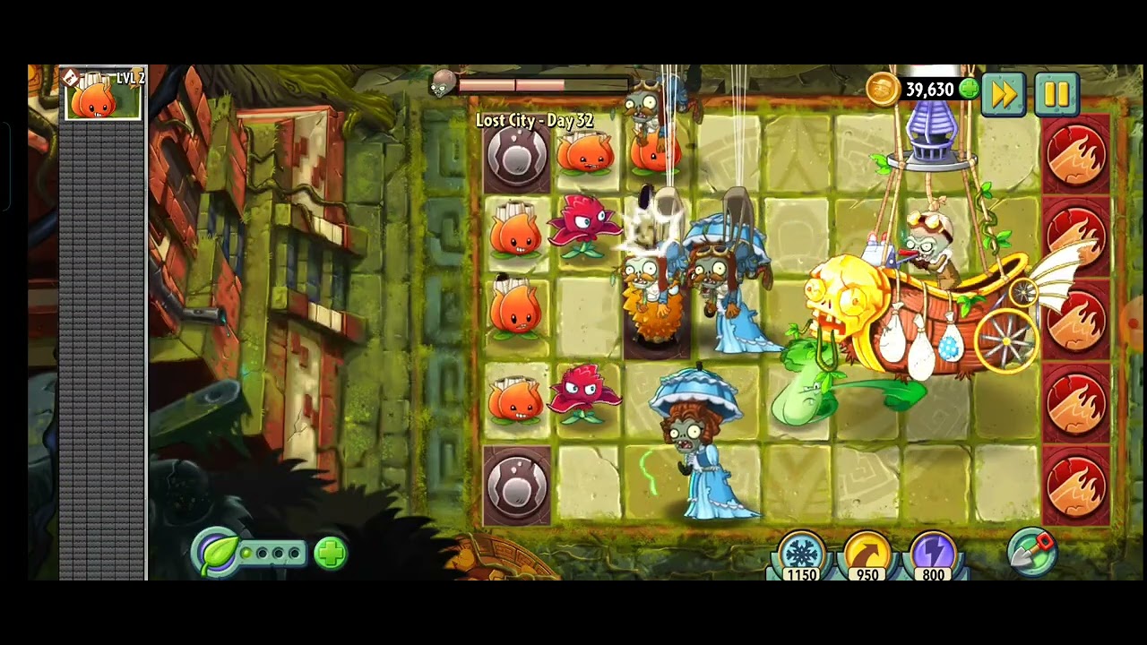 Plants vs zombies 2 | Lost City Day 32 | Fight Dr. Zomboss - YouTube