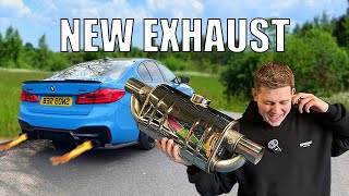 INSANE CUSTOM EXHAUST FOR MY BMW 540i *CRAZY LOUD*