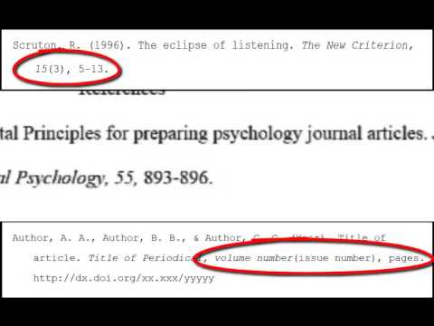 APA References: Periodicals - YouTube