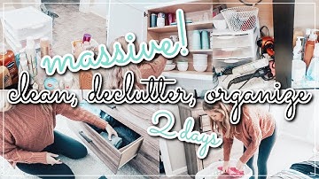 CLEAN, DECLUTTER, AND ORGANIZE WITH ME // 2-DAYS OF SPEED CLEANING // The Container Store + Cricut