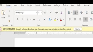 SIGN IN REQUIRED We can`t upload or download your changes because your cached credentials have expir
