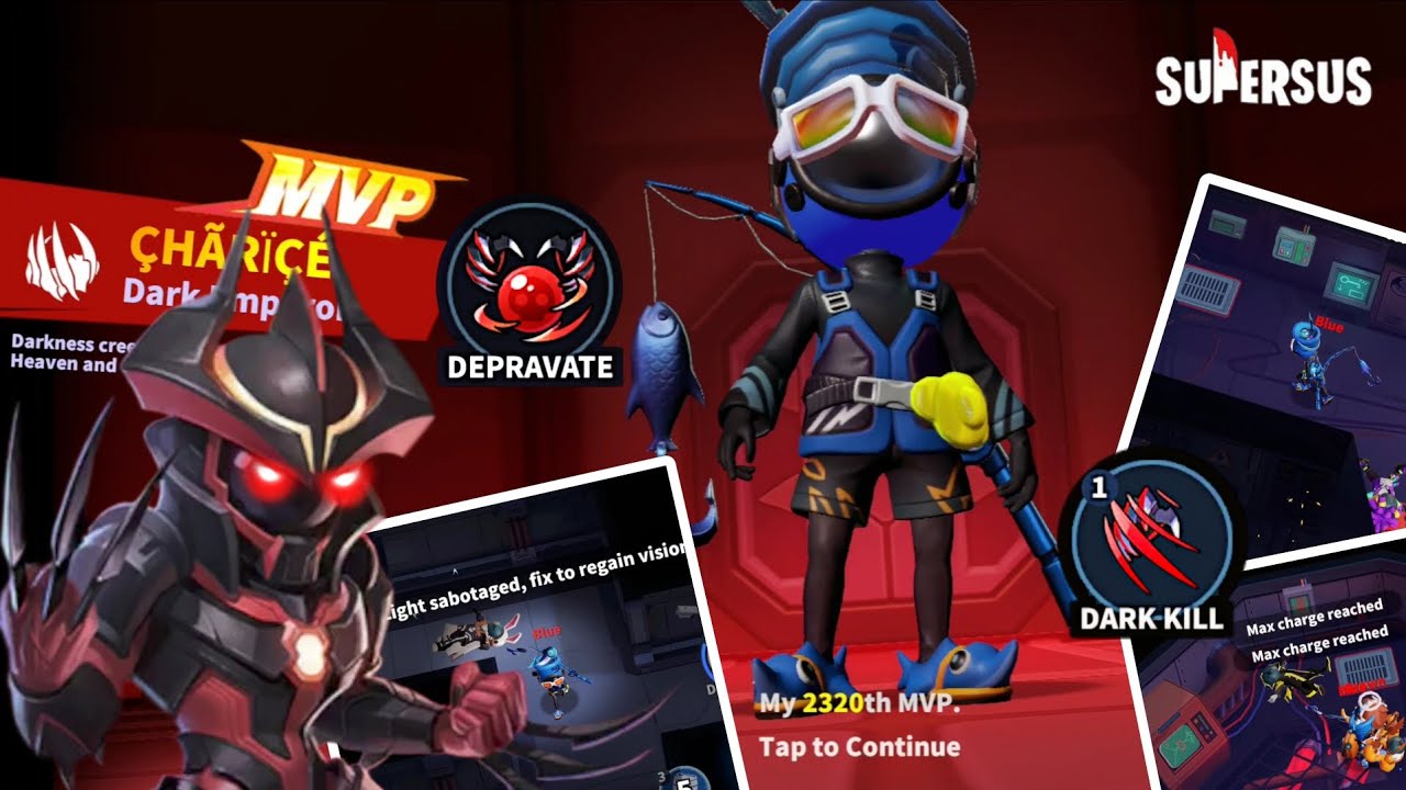 Triple Kill as blue Fisherman | Super Sus 