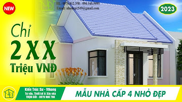 VỪA ĐẸP VỪA RẺ | Mẫu nhà cấp 4 nhỏ đẹp 60m2 giá xây dựng 2XX triệu tại Hà Nội | Kiến Trúc Sư Vtkong