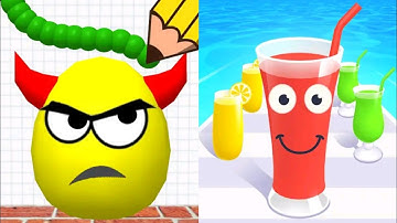 Draw To Smash : Logic Puzzle vs Juice Run | Gameplay