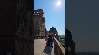 Heidelberger Schloss, Blick Auf Die Altstadt Und Neckar