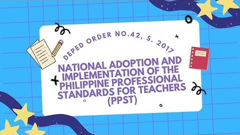 DepEd Order No.42 s, 2017 (PPST)