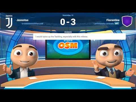 Juventus vs Fiorentina (me) - (OSM - Online Soccer Manager) - YouTube