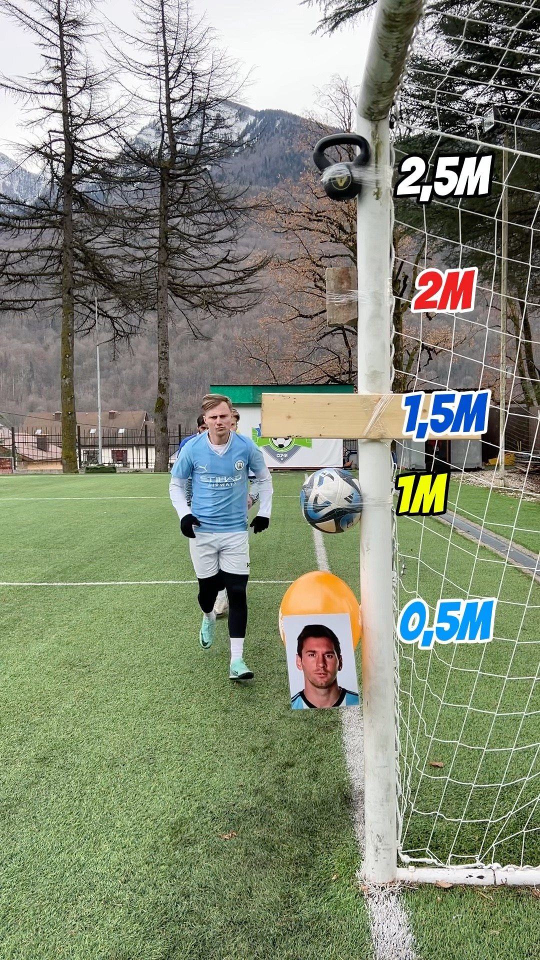 ❌?⚽️ 0,5 VS 2,5 METERS | 5 POPULAR FOOTBALLERS AND 5 OBJECTS