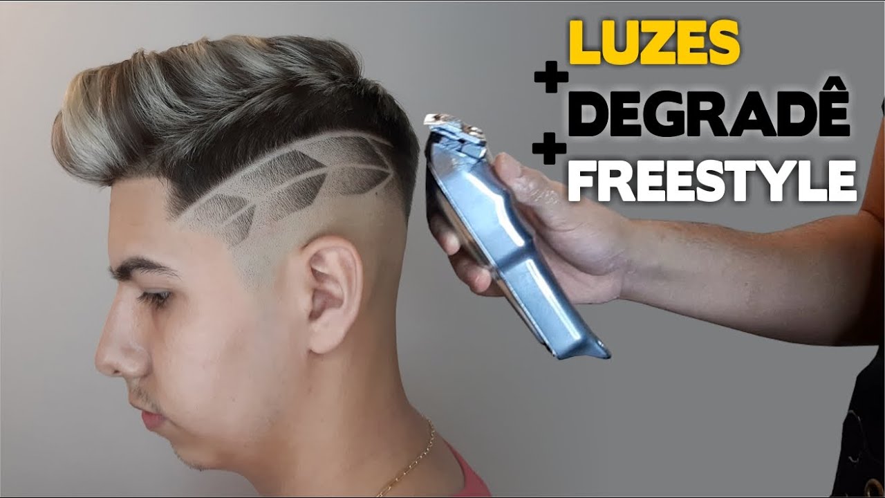 LUZES + FREESTYLE NO CABELO MASCULINO (PASSO A PASSO)