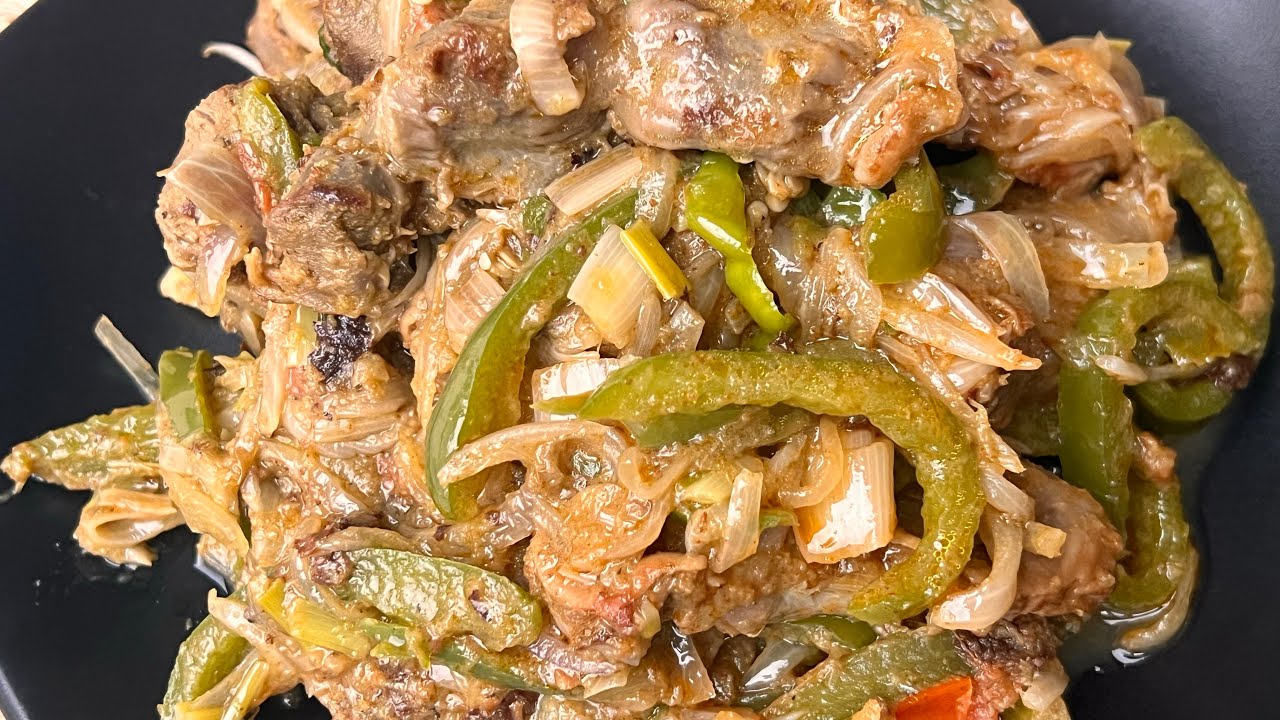 Sauté de gésiers aux poivrons