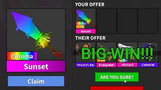 WHAT DO PEOPLE OFFER FOR CHROMA SUNSET IN MM2!
