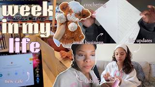spend a crochet filled week with me! | crocheting orders, lash lift, life updates, & more!