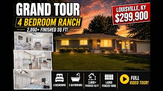Inside Louisville's BEST Ranch Under $300K? | 4 Bedroom Home Tour
