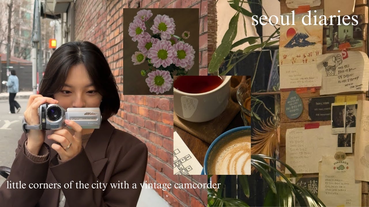 seoul diaries_vintage camcorder unboxing, hotel staycation, cafe | VLOG