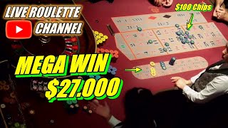 🔴LIVE ROULETTE | 💰 MEGA WIN 💲27.000 In Las Vegas Casino 🎰 $100 Chips Bets Exclusive ✅ 2024-05-20 screenshot 1