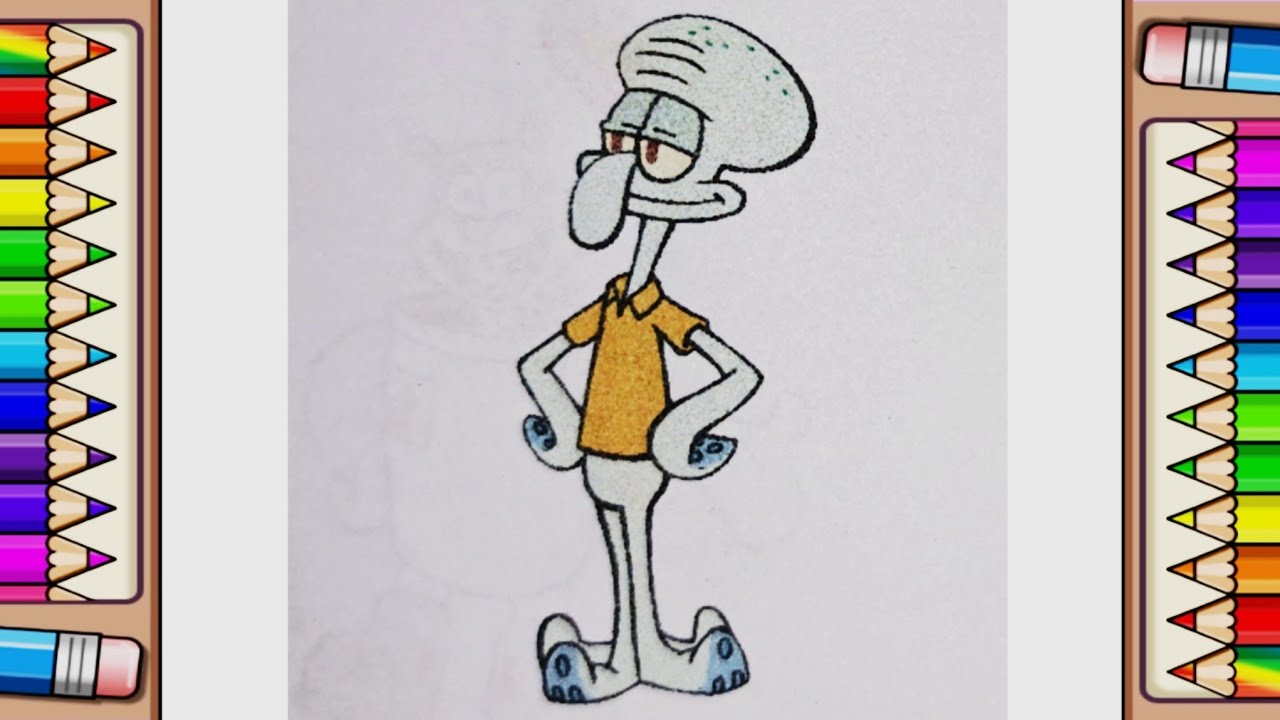 Learn to Draw & Color Squidward Tentacles Spongebob Squarepants #mewarnai #cartooncharacter # ...