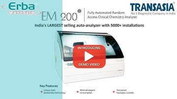 EM 200 Fully Automated Clinical Chemistry Analyzer from Transasia Bio-Medicals