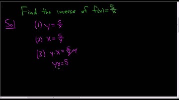 Finding the Inverse of the Rational Function f(x) = 5/x
