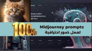 تعلم كتابة الأوامر لعمل صور احترافية على برنامج الذكاء الاصطناعي  | Midjourney