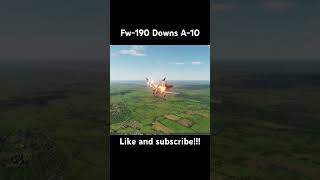 Fw-190 Downs A-10 #dogfight #dcsworld #combat #fighterjet #a10 #warthog #fw190 #ww2 #explosion #dcs