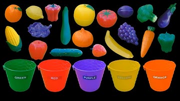 Fruit and Vegetable Colors - Color Sorting - The Kids