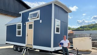 “The American Dream” 8’x24’ Tiny Home is our NEW MODEL for AFFORDABLE HOUSING $25k Amish Built 🇺🇸