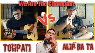 Alip Ba Ta Reaction - We Are The Champion - Alip Ba Ta Fingerstyle Cover Feat Tohpati Fingerstyle