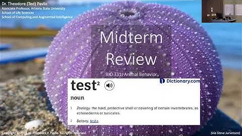 BIO 331: Midterm Review Lecture (2025-10-02) – Animal Behavior