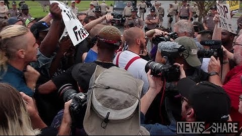 Crowd Confronts Nazi in Gainesville, FL